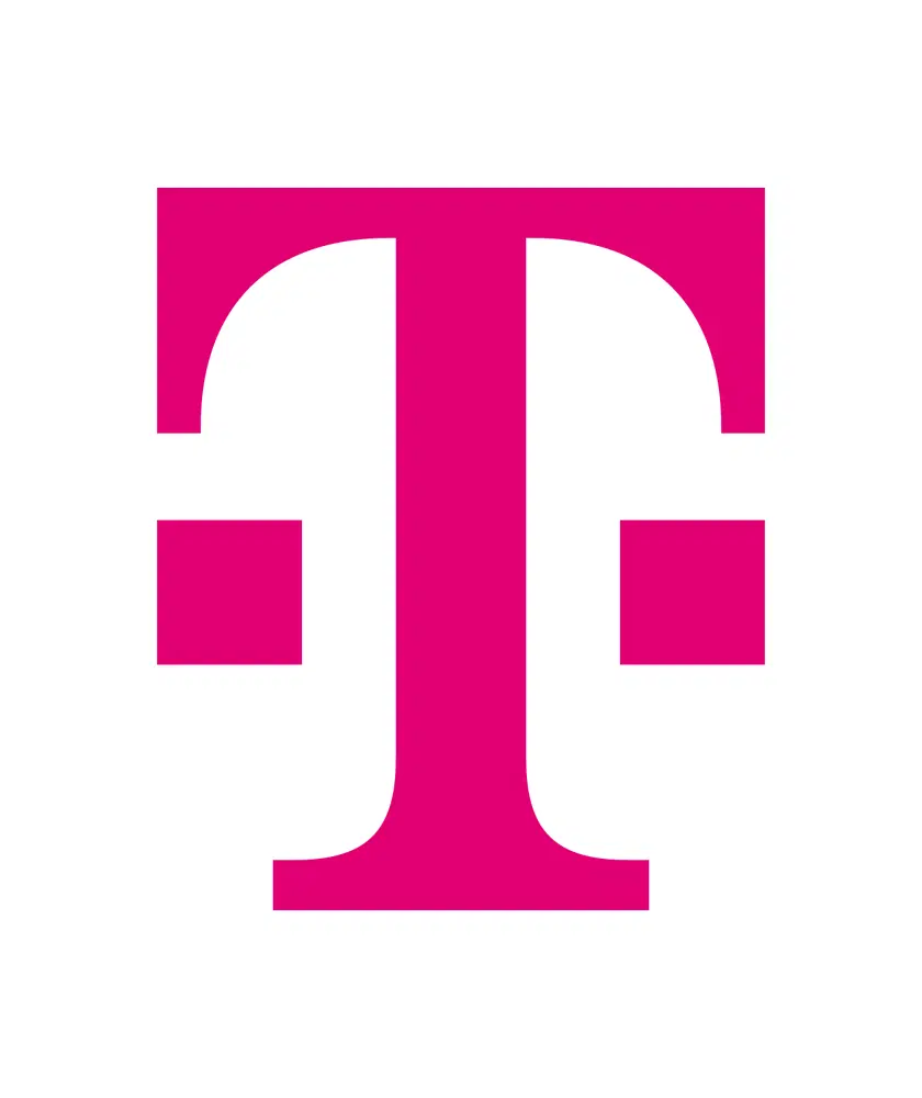 Hauptpartner Telekom mit weißem Kasten